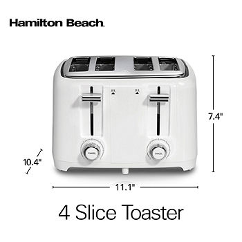 Hamilton Beach 4 Slice Toaster, White