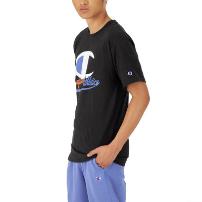 Champion Mens Crew Neck Short Sleeve Graphic T-Shirt