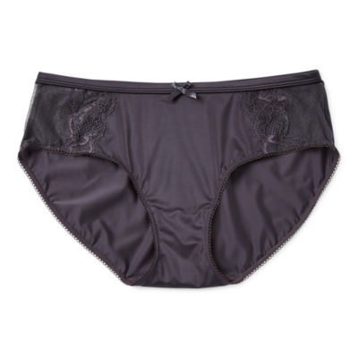 Ambrielle Satin With Lace Hipster Panty - JCPenney