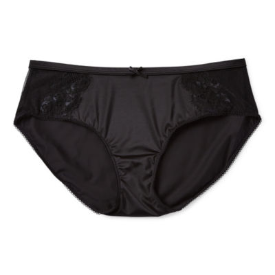 Ambrielle Satin With Lace Hipster Panty