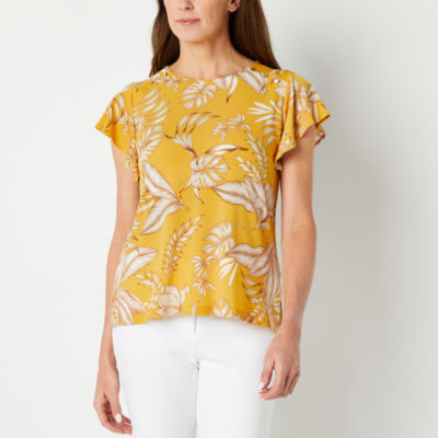 Jcpenney yellow hot sale blouse