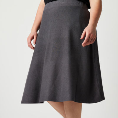 Liz Claiborne Womens Midi A-Line Sweater Skirt-Plus - JCPenney