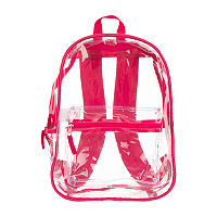 Clear Backpack, One Size, Pink