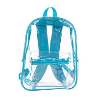 Clear Backpack, One Size, Blue
