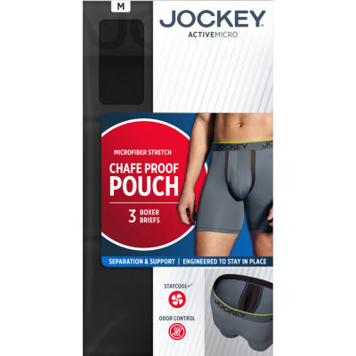 Jockey Chafe Proof Pouch Micro Mens 3 Pack Boxer Briefs