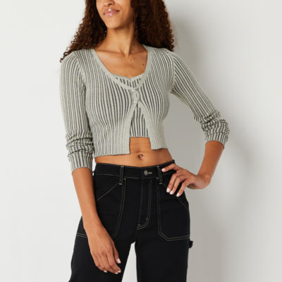 Arizona Womens V Neck Long Sleeve Sweater Set Juniors - JCPenney
