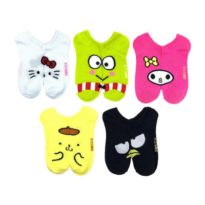 5 Pair Hello Kitty Low Cut Socks Womens