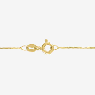 Gemstone 10K Gold Oval Pendant Necklace