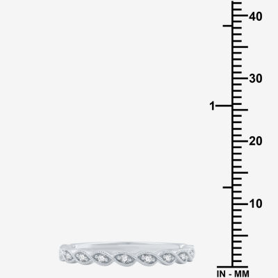 I Said Yes (H-I / I1) 1/10 CT. T.W. Lab Grown White Diamond Sterling Silver or 14K Gold Over Silver Wedding Band