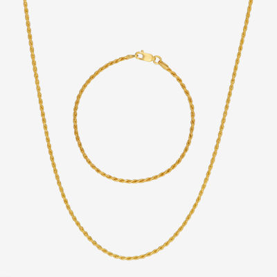 Made in Italy Womens 24K Gold Over Silver 2-pc. Jewelry Set