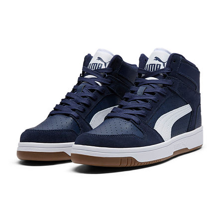 PUMA Rebound Layup Suede Mens Basketball Shoes, 13 Medium, Blue