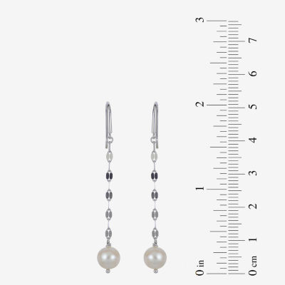 7-8Mm Cultured Freshwater Pearl Sterling Silver Earrings