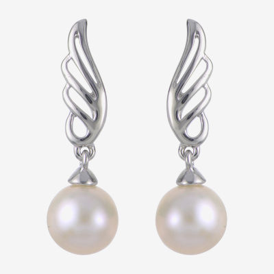 7-7.5Mm Cultured Freshwater Pearl Sterling Silver Earrings