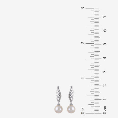 7-7.5Mm Cultured Freshwater Pearl Sterling Silver Earrings