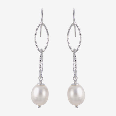 8.5-9Mm Cultured Freshwater Pearl Sterling Silver Earrings