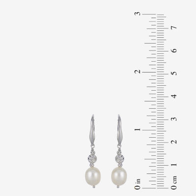 Dyed Cultured Freshwater Pearl Sterling Silver Drop Earrings