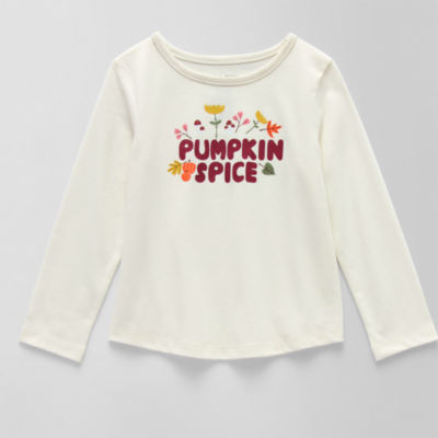 Okie Dokie Toddler & Little Girls Round Neck Long Sleeve Graphic T-Shirt