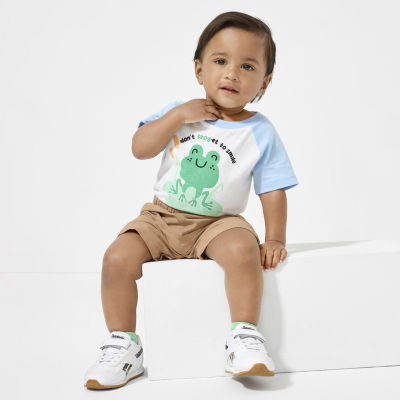 Okie Dokie Baby Boys Crew Neck Short Sleeve Bodysuit