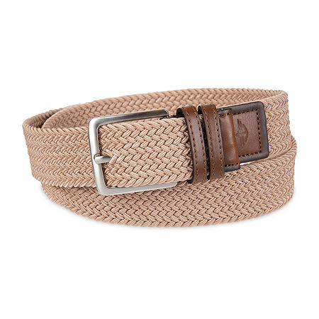 Dockers 35mm Stretch Fabric Braid Mens Belt, Large, Brown