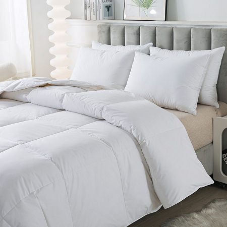 Royal Velvet All Season White Goose Nano Down And Feather Comforter, One Size, White