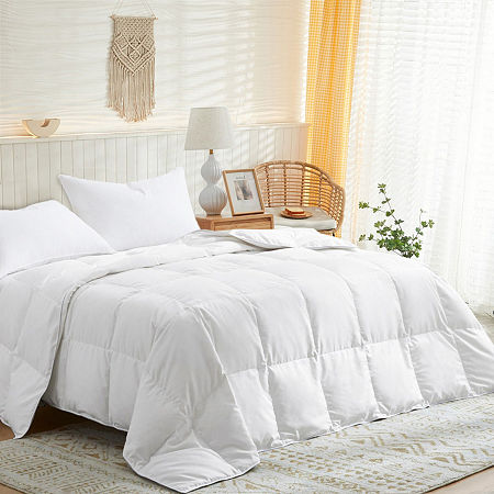 Peacenest Lightweight Microfiber White Goose Down And Feather Fiber Comforter, One Size, White