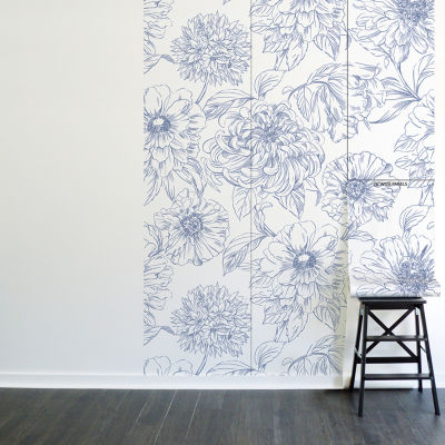 Tempaper Floral Blooms Mural Wallpaper