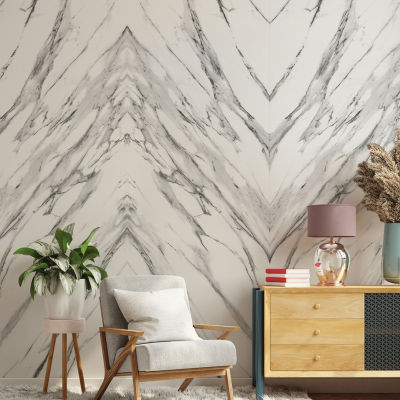 Tempaper Book-Matched Marble Mural Wallpaper