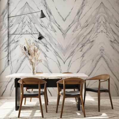 Tempaper Book-Matched Marble Mural Wallpaper