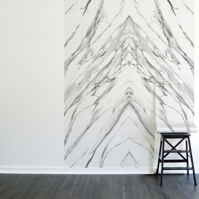 Tempaper Book-Matched Marble Mural Wallpaper