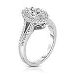 TruMiracle® Womens 1/4 CT. T.W. Genuine White Diamond Sterling Silver Cocktail Ring
