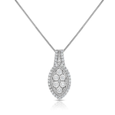 TruMiracle® 1/4 CT.T.W. Natural Diamond Sterling SIlver Pendant Necklace