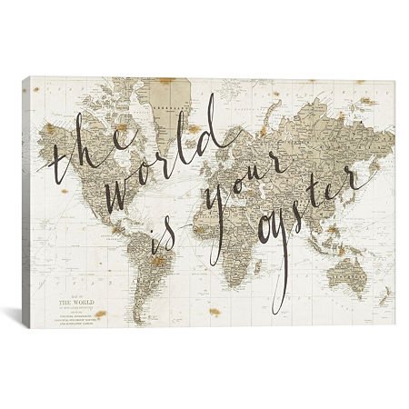 Icanvas The World Is Your Oyster Canvas Art, One Size, Multiple Colors