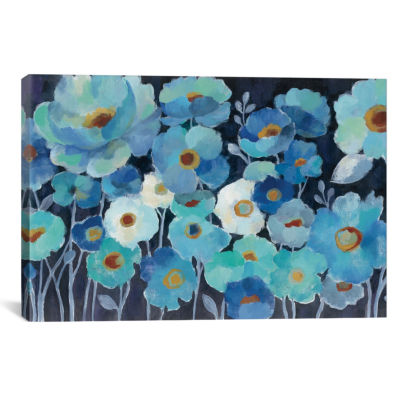 Icanvas Indigo Flowers I Canvas Art