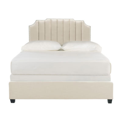 Streep Linen Channel Stitched Upholstered Bed