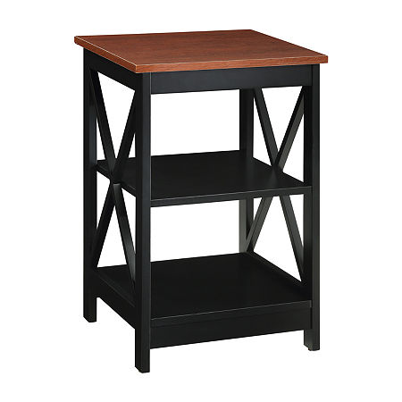 Oxford Storage End Table, One Size, Black