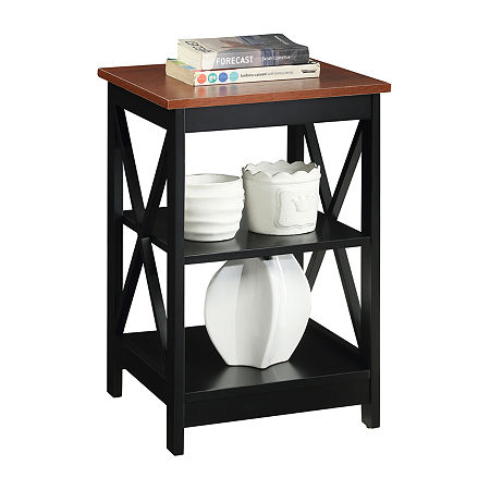 Oxford Storage End Table, One Size, Black