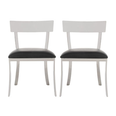 Abby Dining Collection 2pc. Upholstered Side Chair, Color Black