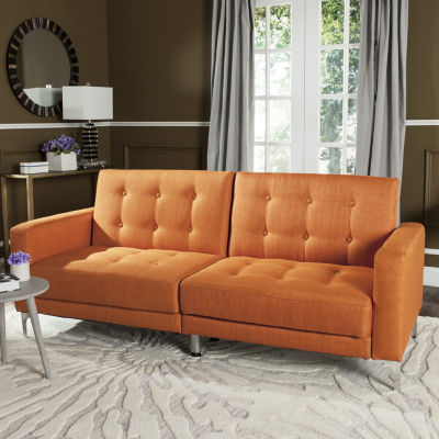Safavieh Soho Tufted Convertible Sofa Track-Arm Reclining Sofa