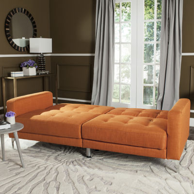 Safavieh Soho Tufted Convertible Sofa Track-Arm Reclining Sofa
