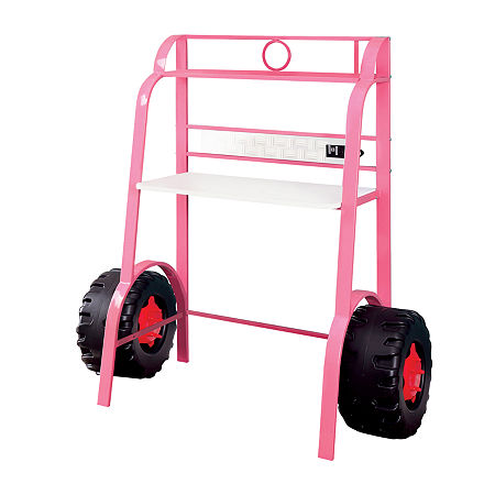 Kids Pink Metal Desk, One Size, Pink