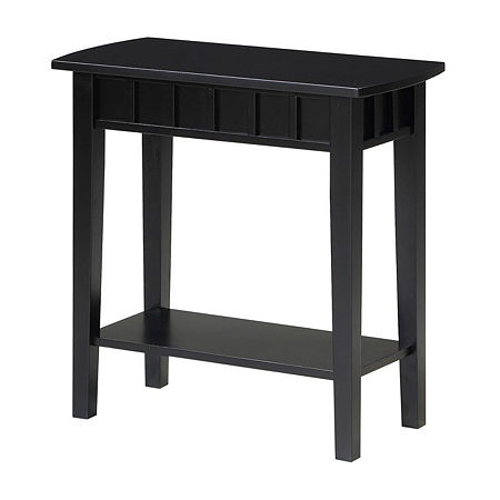 Dennis End Table With Shelf, One Size, Black