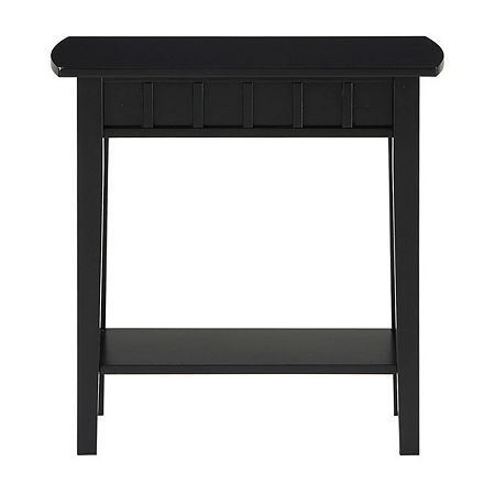 Dennis End Table With Shelf, One Size, Black