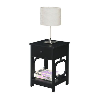 Omega Living Room Collection Storage 1-Drawer End Table