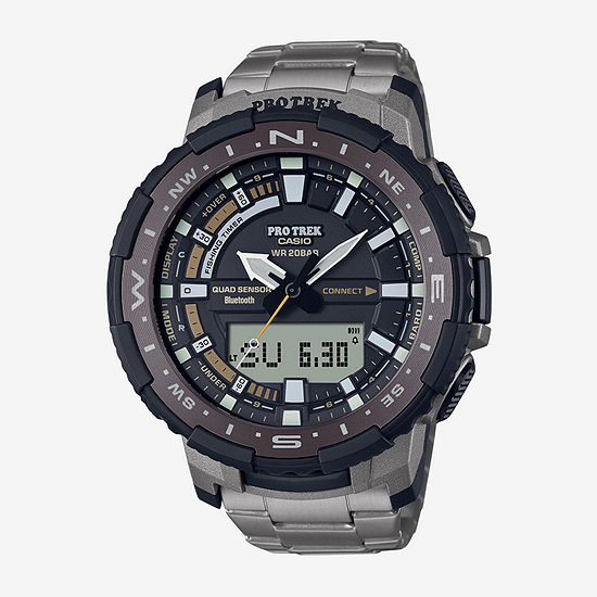 Casio Mens Gray Bracelet Watch Prtb70t-7