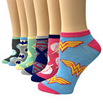 6 Pair DC Comics Low Cut Socks Womens