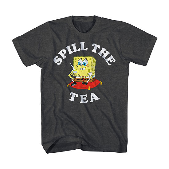 Big and Tall Mens Crew Neck Short Sleeve Regular Fit Spongebob Graphic T-Shirt