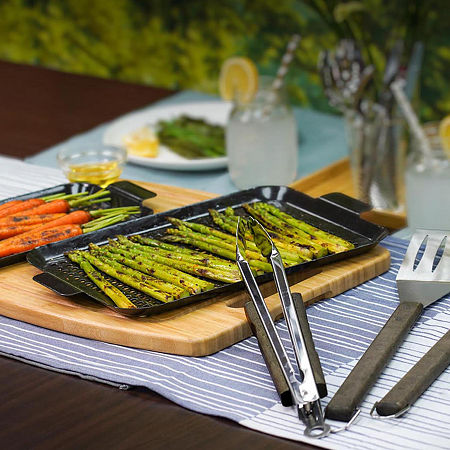 Charcoal Companion Porcelain 2-pc. Grilling Grid Set, One Size, Black