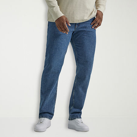 Lee Legendary Denim Big and Tall Mens Stretch Fabric Regular Fit Jeans, 48 32, Blue
