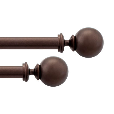 Deco Window 2-Pack Basics Ball 1 IN Curtain Rod