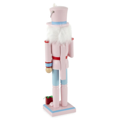 North Pole Trading Co. 14" Pink Soldier Christmas Nutcracker